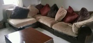leather base corner sofa