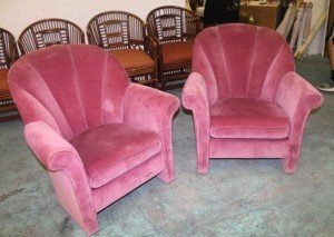 barrel armchairs