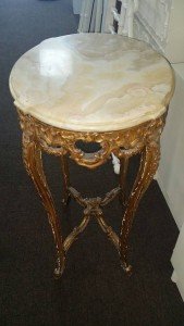 gilt wood base table