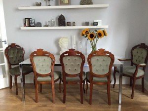 carved wood dining chairs