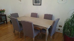 wooden dining table
