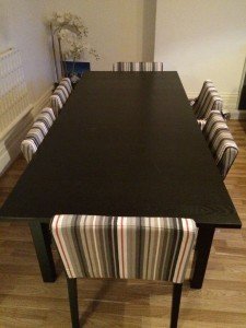 wooden dining table