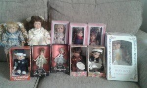 boxed porcelain dolls