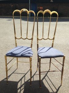 brass dining chairs