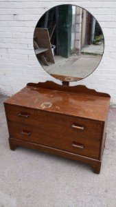 solid oak vanity drawers