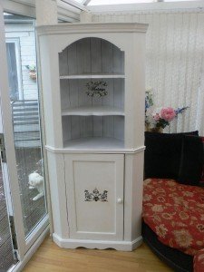 ornate corner storage unit