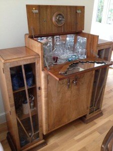walnut cocktail cabinet