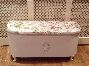 shabby chic ottoman