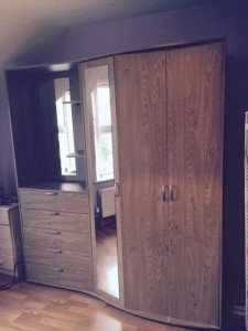 wooden double wardrobe