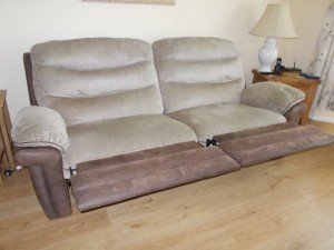 vintage reclining sofa