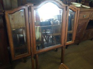 wooden framed mirror