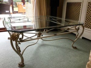 cast iron coffee table