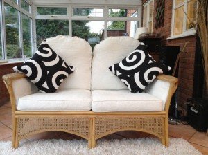wicker conservatory sofa