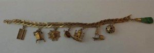 gold charm bracelet