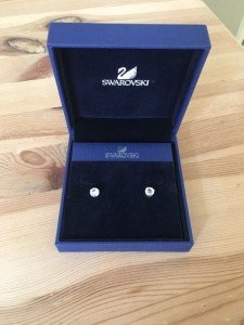 Swarovski solitaire crystal earrings