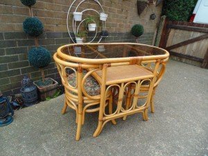 bamboo vintage dining table