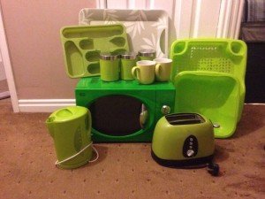 green kitchen accessories