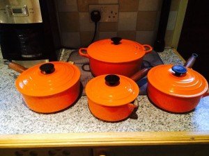 enamelled pans