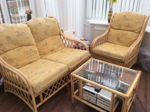 wicker conservatory suite