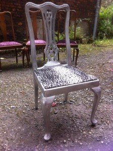 silver dining chair