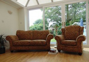 sofa and matching armchair