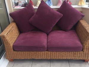 wicker conservatory sofa