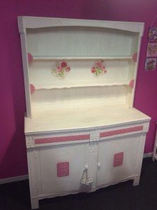 hand painted kitchen unit,