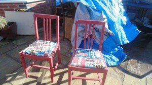 hand painted dining chairs