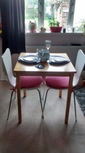 square bistro dining table