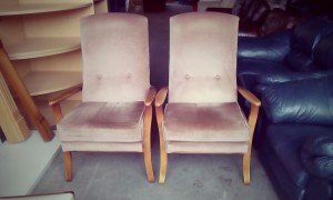 pair of vintage armchairs