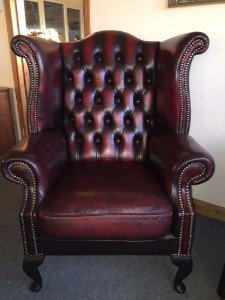 wing back club chair