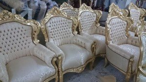 carved armchairs
