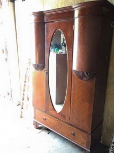 solid wooden wardrobe