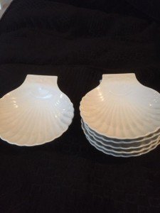 scallop porcelain dishes