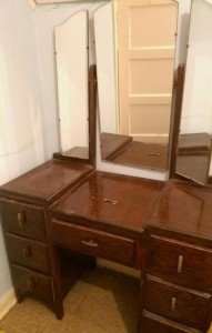 wood vanity dresser