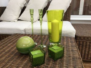 green glass accessories