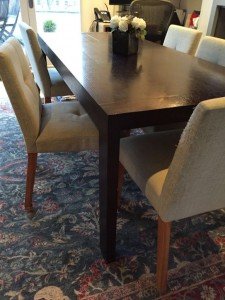 rectangular dining table