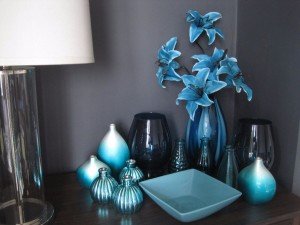 blue decorative accessories