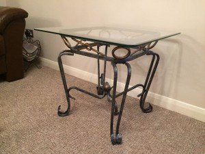 cast iron side table
