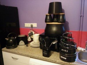 black kitchen accessories