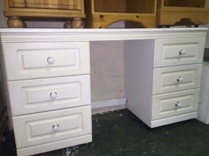 painted white desk