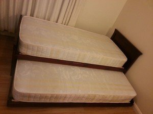 solid wood bed