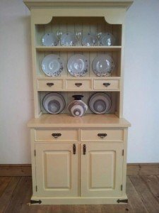 cream kitchen dresser