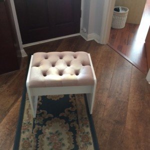 white dressing table stool,