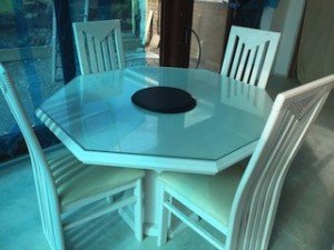 hexagonal dining table