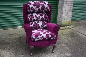 wingback club chair