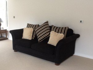two seater high back sofa