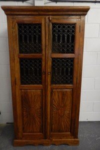 oak and lead cupboard