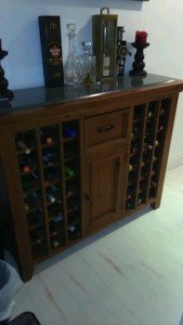 marble toped wine storing unit