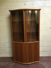 Danish teak display cabinet